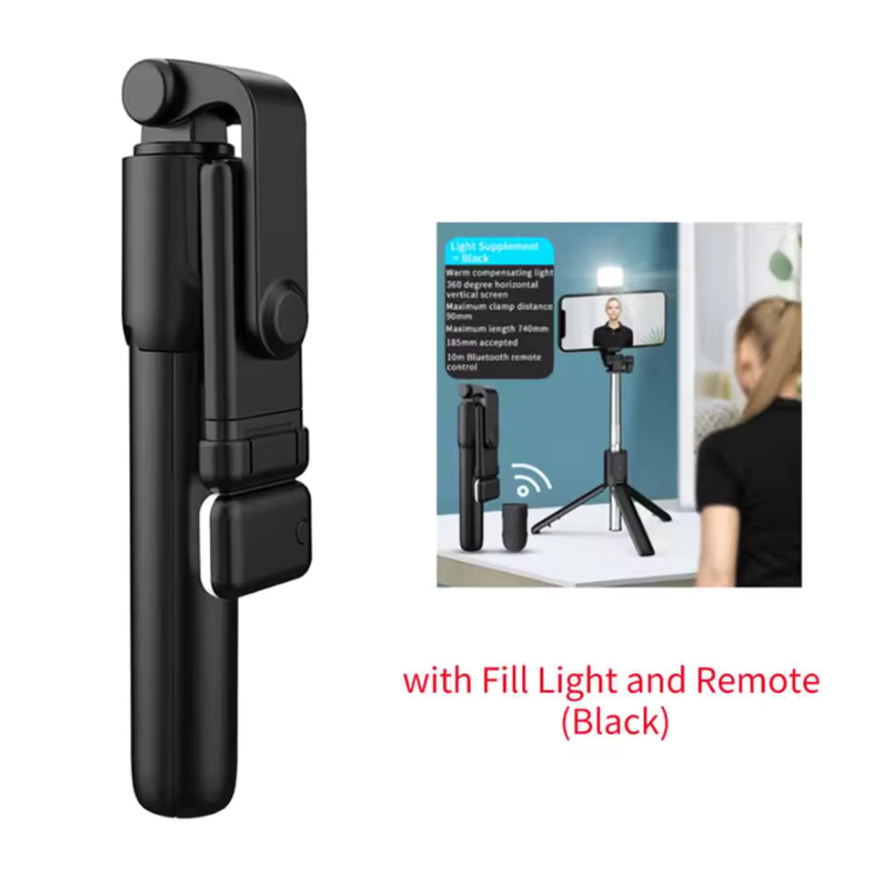 New Bluetooth Selfie Stick Mobile Phone Holder Retractable Portable Multifunct-ional Mini Tripod with Wireless Remote Shutter